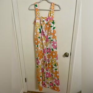One piece pull on overall. Flowy and fun!